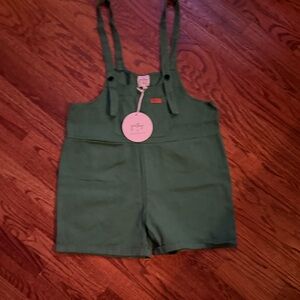 Women’s Green Overall Shorts